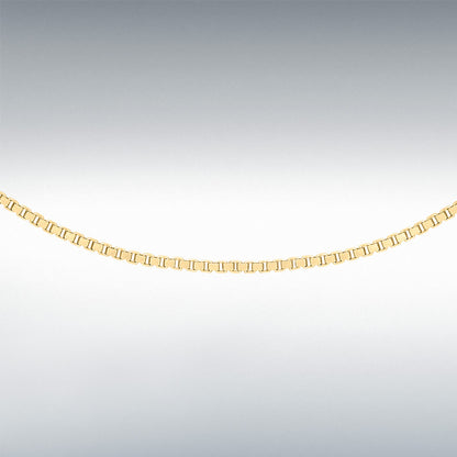 9ct Yellow Gold Venetian Box Chain Link 20" Necklace