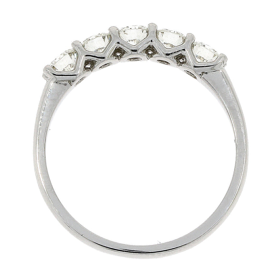 Platinum Five Stone Diamond Set Half Eternity Dress Ring