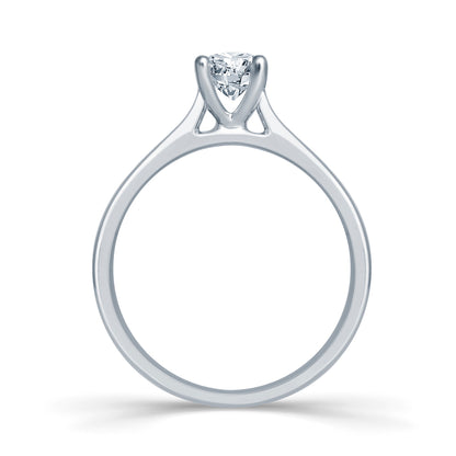 Platinum Solitaire 4 Claw Set 0.30ct Single Stone Diamond Ring