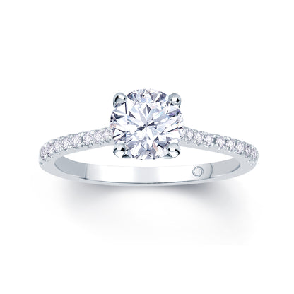 Platinum Solitaire 4 Claw Set 0.43ct Single Stone Diamond Ring