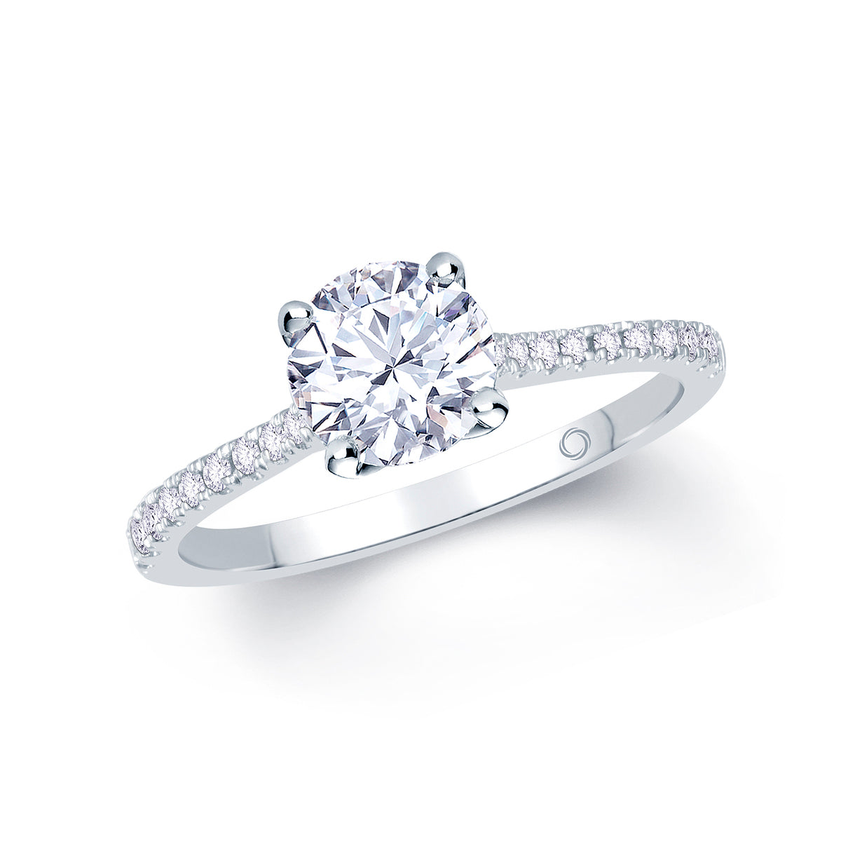 Platinum Solitaire 4 Claw Set 0.43ct Single Stone Diamond Ring
