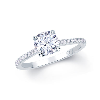 Platinum Solitaire 4 Claw Set 0.43ct Single Stone Diamond Ring