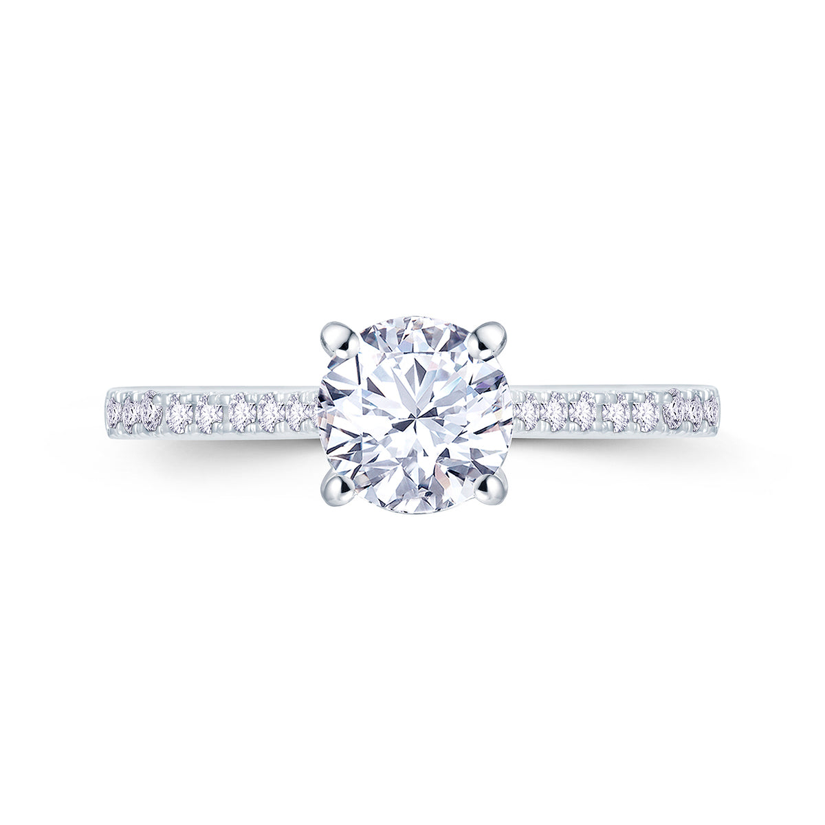 Platinum Solitaire 4 Claw Set 0.43ct Single Stone Diamond Ring