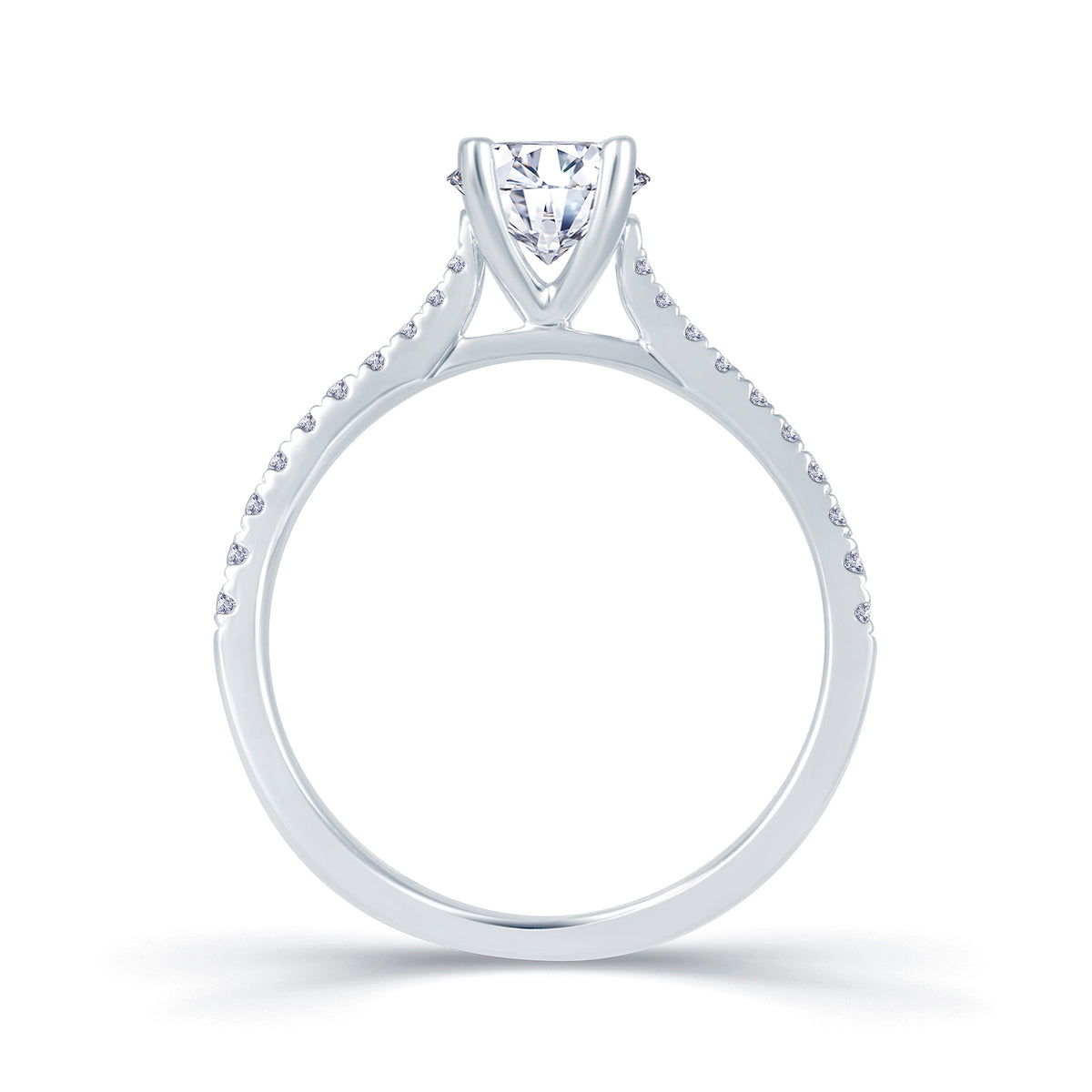 Platinum Solitaire 4 Claw Set 0.43ct Single Stone Diamond Ring