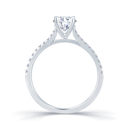 Platinum Solitaire 4 Claw Set 0.43ct Single Stone Diamond Ring