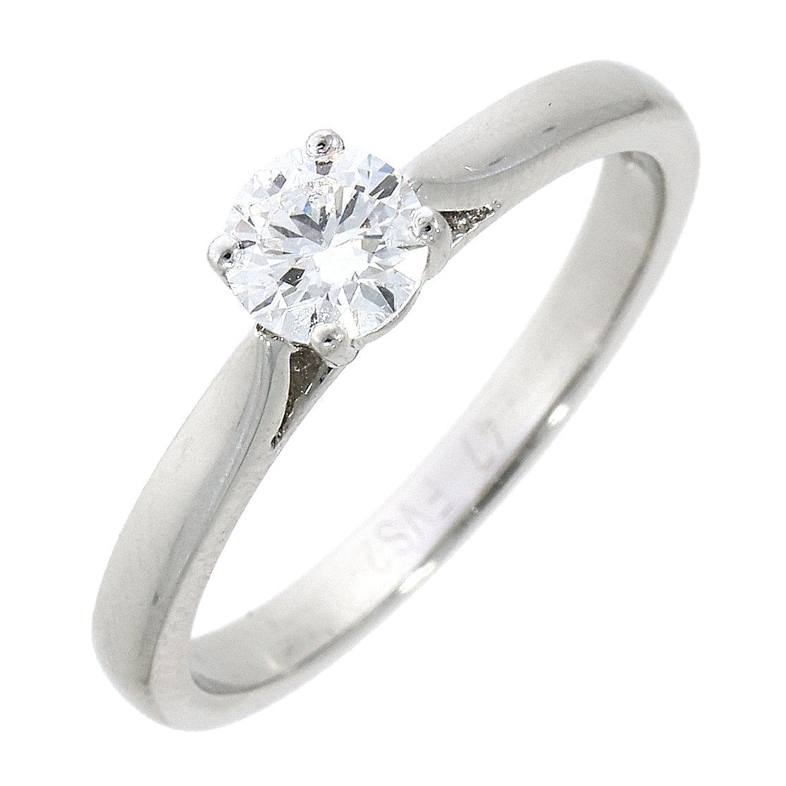 Platinum Solitaire 4 Claw Set 0.45ct Single Stone Diamond Ring