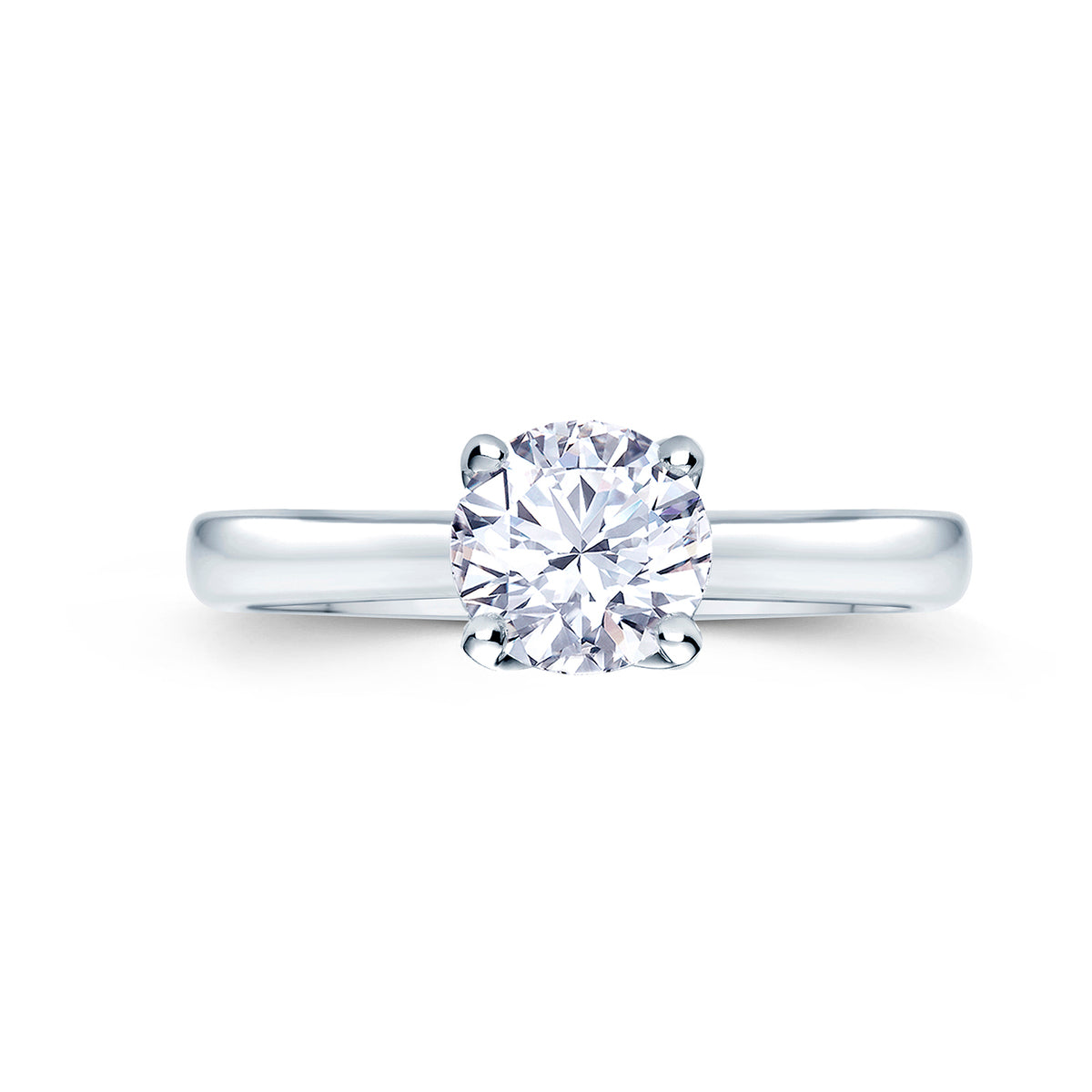 Platinum Solitaire 4 Claw Set 0.70ct Single Stone Diamond Ring
