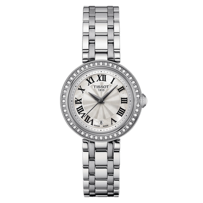 Tissot Bellissima Small Lady Mother of Pearl Dial Diamond Set Stainless Steel Womens Quartz Watch T1260106111300