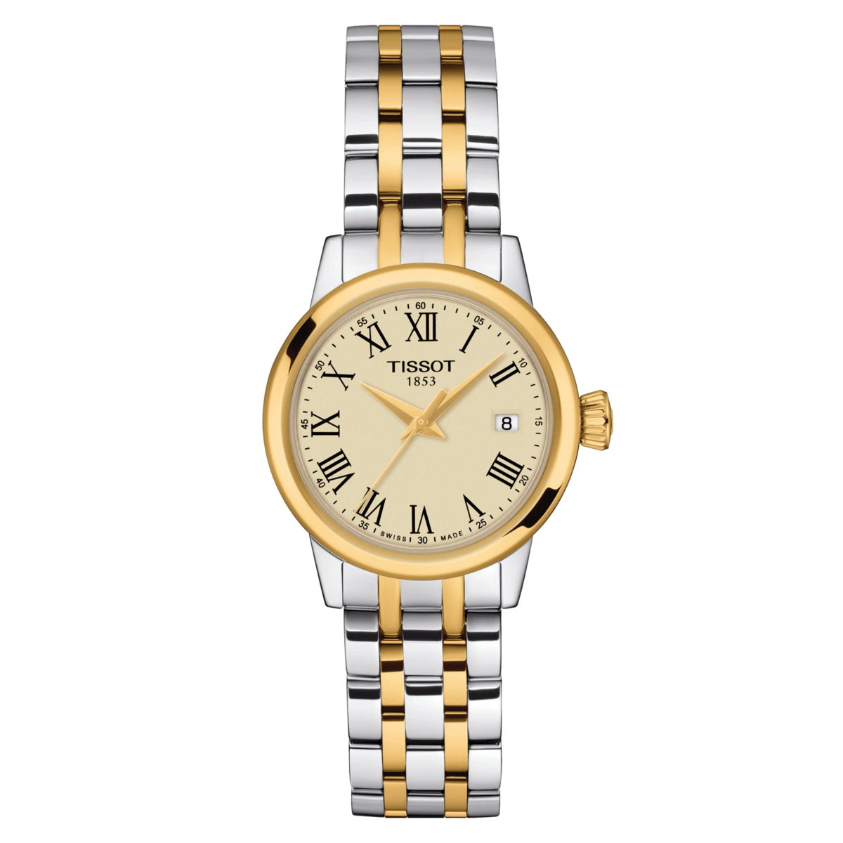 Tissot Classic Dream Ivory Dial Two Tone Womens Quartz Watch T1292102226300