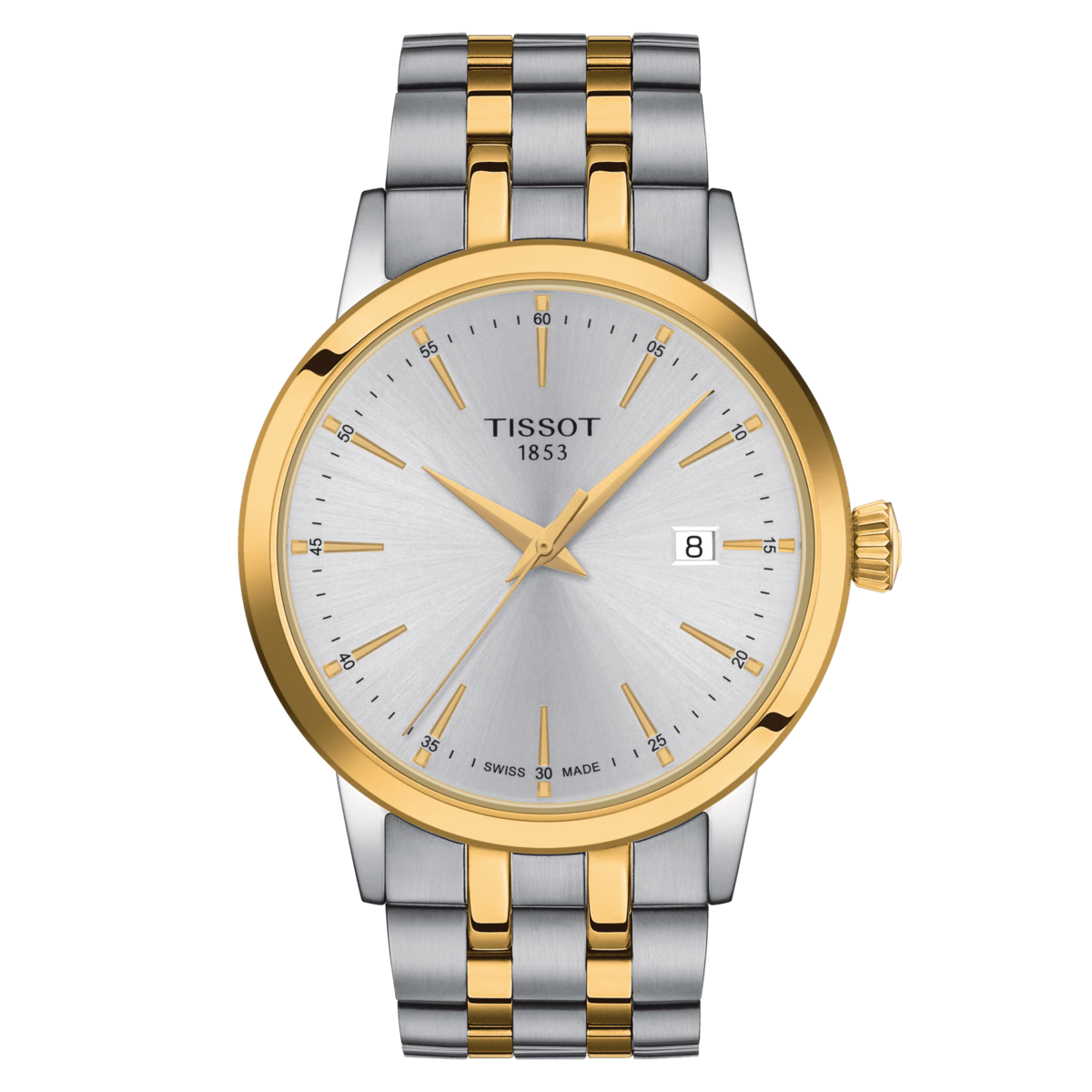 Tissot Classic Dream Silver Dial Two Tone Mens Quartz Watch T1294102203100