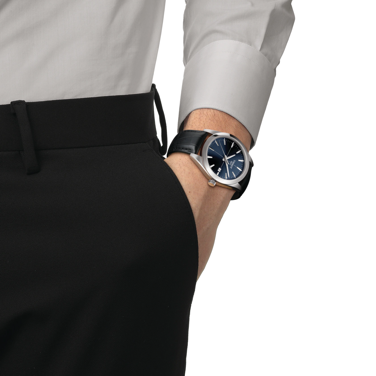 Tissot Gentleman Blue Dial Stainless Steel Mens Quartz Watch T1274101604101 