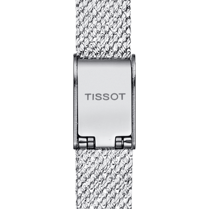 Tissot Lovely Square Silver Diamond Set Dial Stainless Steel Womens Quartz Watch T0581091103600