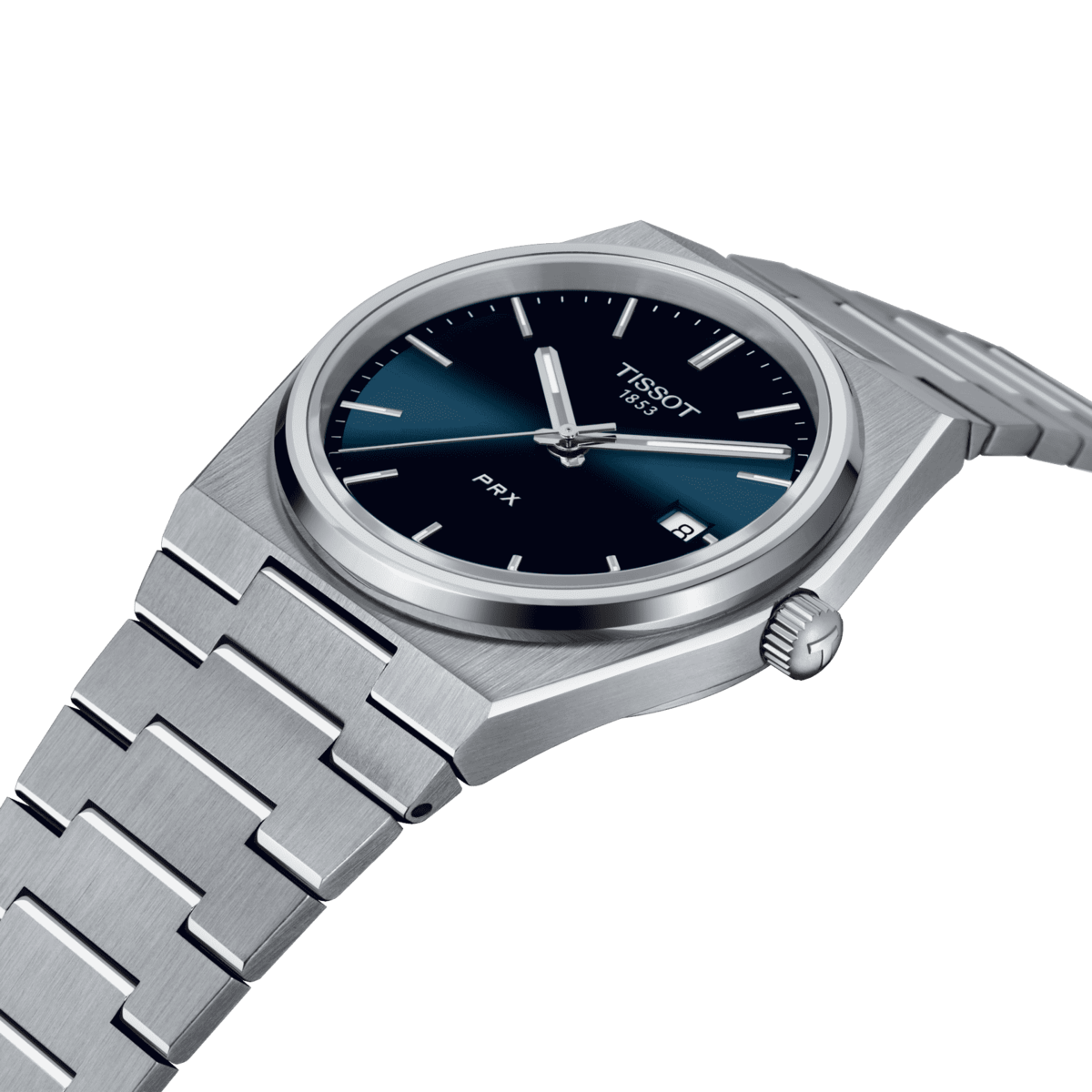 Tissot PRX Blue Dial Stainless Steel Mens Quartz Watch T1374101104100