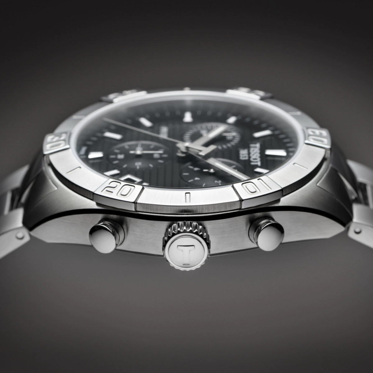 Tissot PR 100 Sport Black Dial Stainless Steel Mens Quartz Chronograph Watch T1016171105100