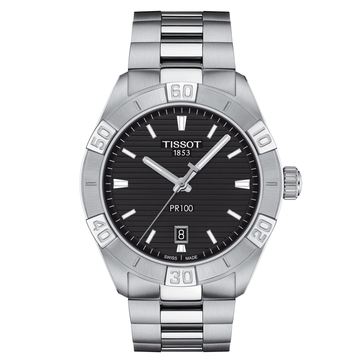 Tissot PR 100 Sport Black Dial Stainless Steel Mens Quartz Watch T1016101105100