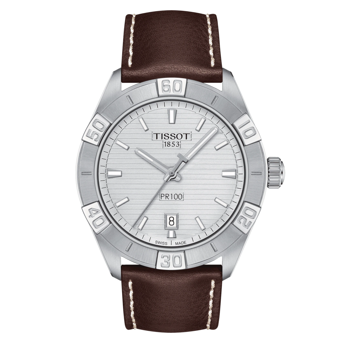 Tissot PR 100 Sport Silver Dial Stainless Steel Mens Quartz Watch T1016101603100