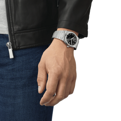 Tissot PRX Black Dial Stainless Steel Mens Quartz Watch T1374101105100