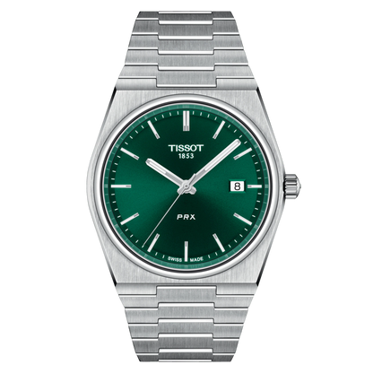Tissot PRX Green Dial Stainless Steel Mens Quartz Watch T1374101109100
