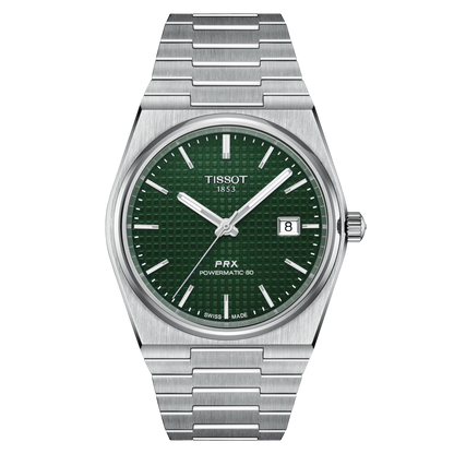 Tissot PRX Green Dial Stainless Steel Powermatic 80 Mens Watch T1374071109100