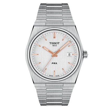 Tissot PRX Silver Dial Stainless Steel Mens Quartz Watch T1374101103100