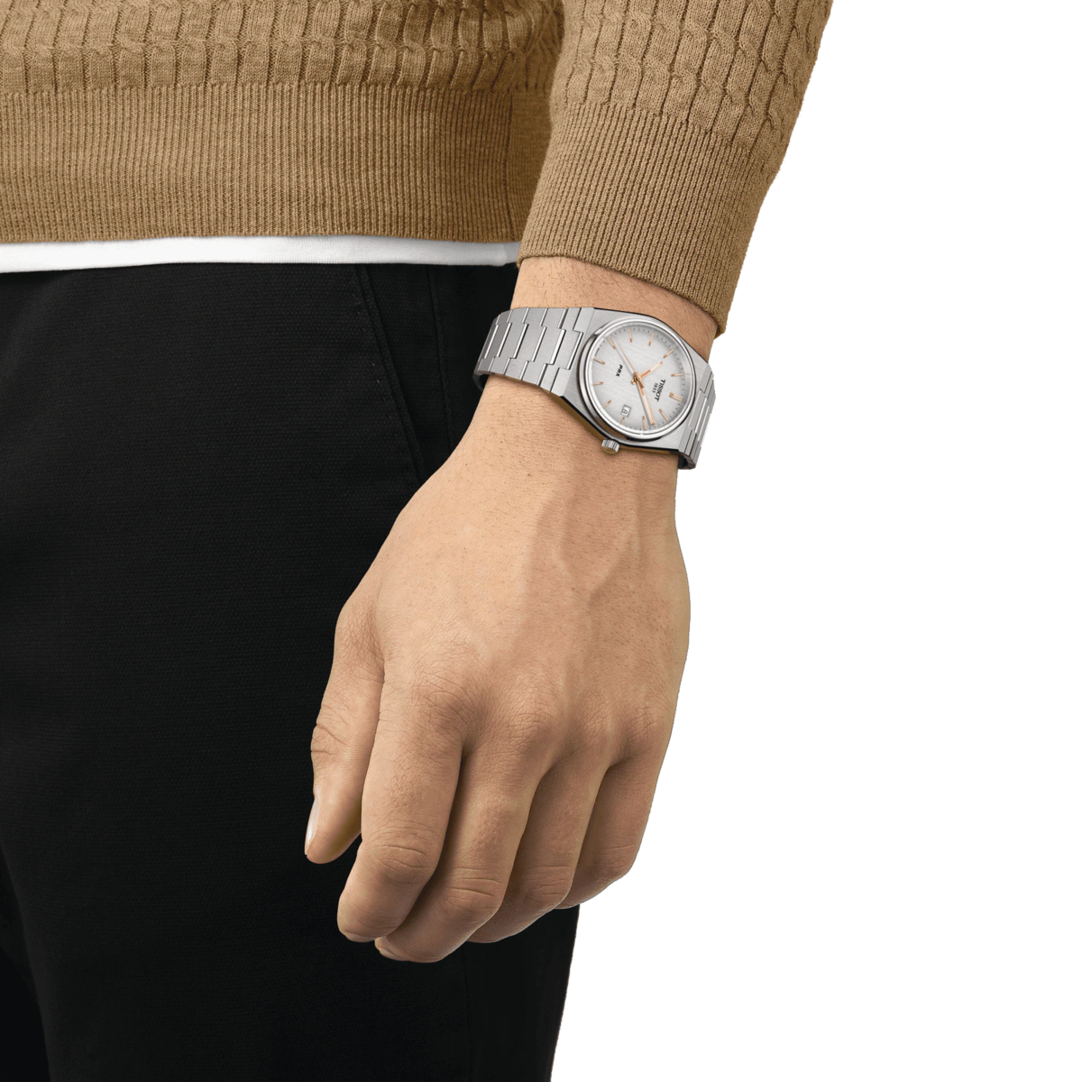 Tissot PRX Silver Dial Stainless Steel Mens Quartz Watch T1374101103100