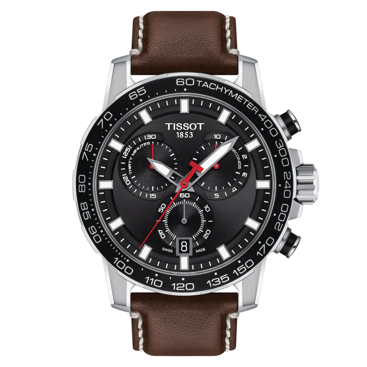 Tissot Supersport Chrono Black Dial Stainless Steel Mens Quartz Chronograph Watch T1256171605101