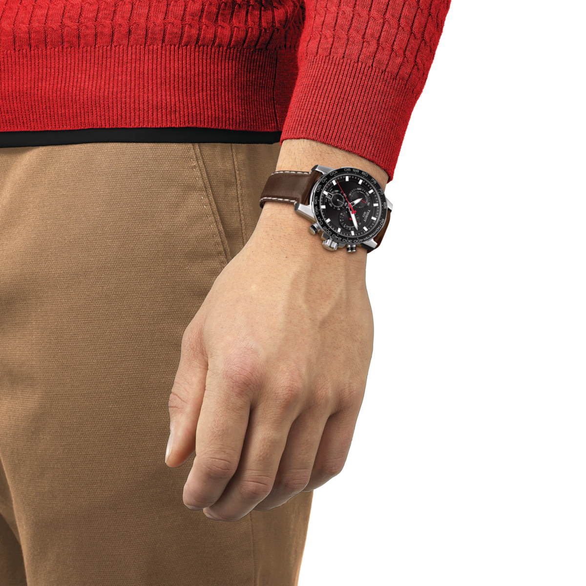 Tissot Supersport Chrono Black Dial Stainless Steel Mens Quartz Chronograph Watch T1256171605101