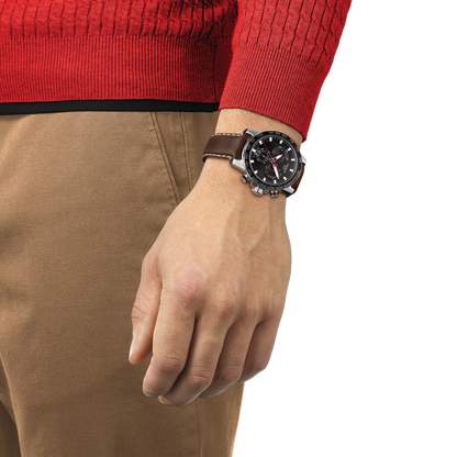 Tissot Supersport Chrono Black Dial Stainless Steel Mens Quartz Chronograph Watch T1256171605101