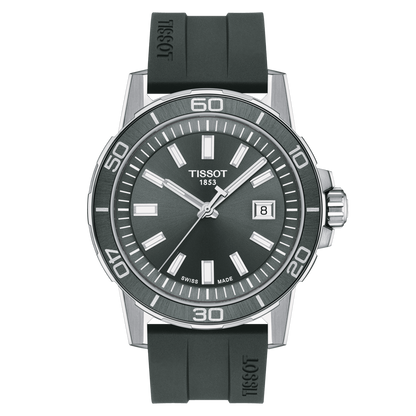Tissot Supersport Grey Dial Stainless Steel Mens Quartz Watch T1256101708100