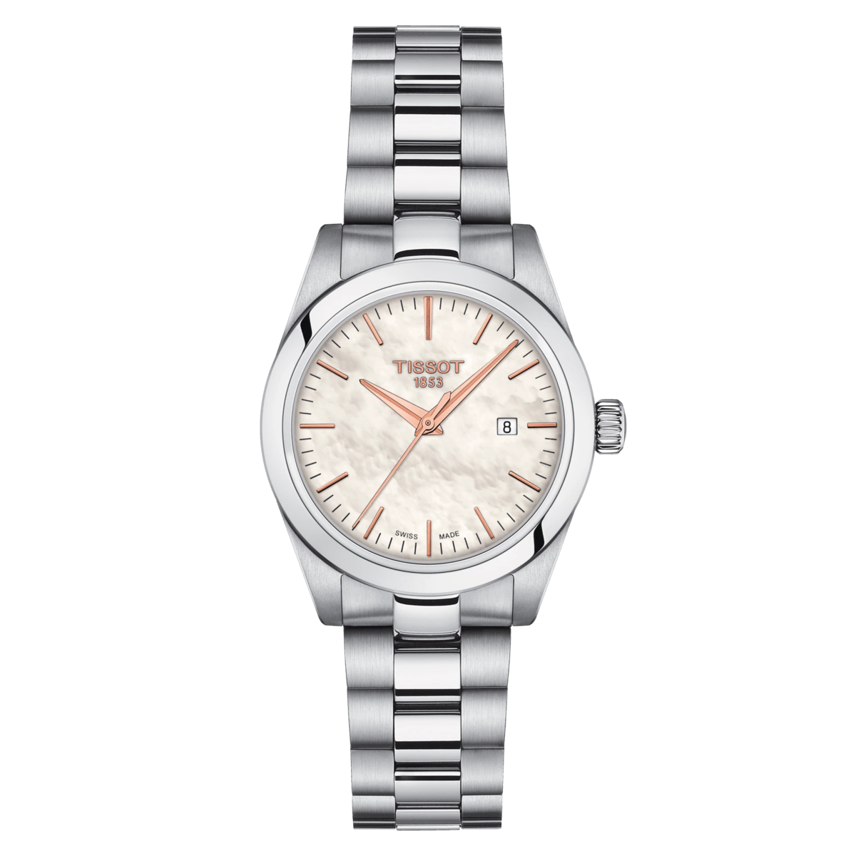 Tissot T-My Lady White Mother of Pearl Dial Stainless Steel Womens Quartz Watch T1320101111100