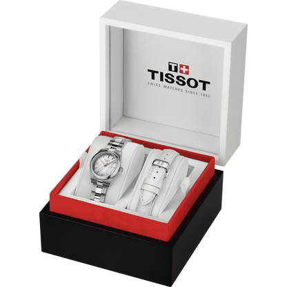 Tissot T-My Lady White Mother of Pearl Dial Stainless Steel Womens Quartz Watch T1320101111100