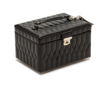 WOLF Caroline Black Medium Jewellery Box & Travel Case 329771