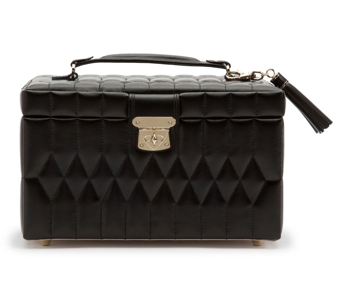 WOLF Caroline Black Medium Jewellery Box & Travel Case 329771
