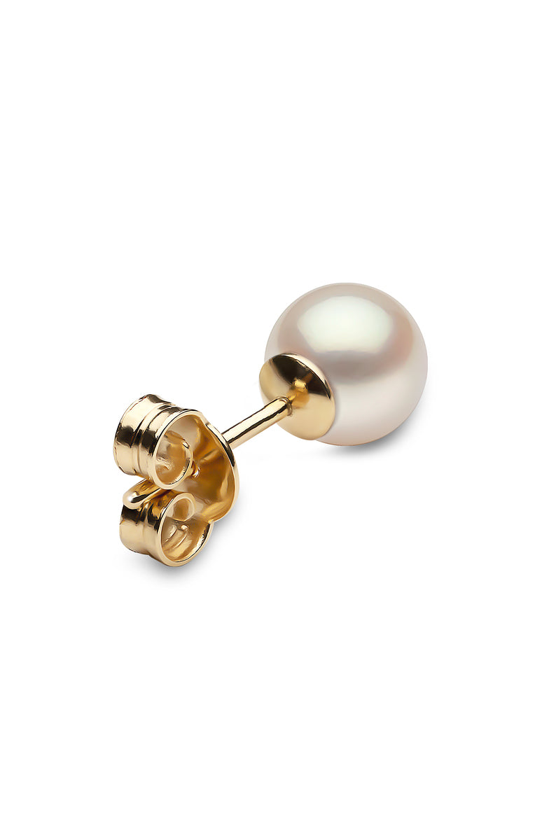 YOKO London 18ct Gold 6mm Cultured Freshwater Pearl Stud Earrings