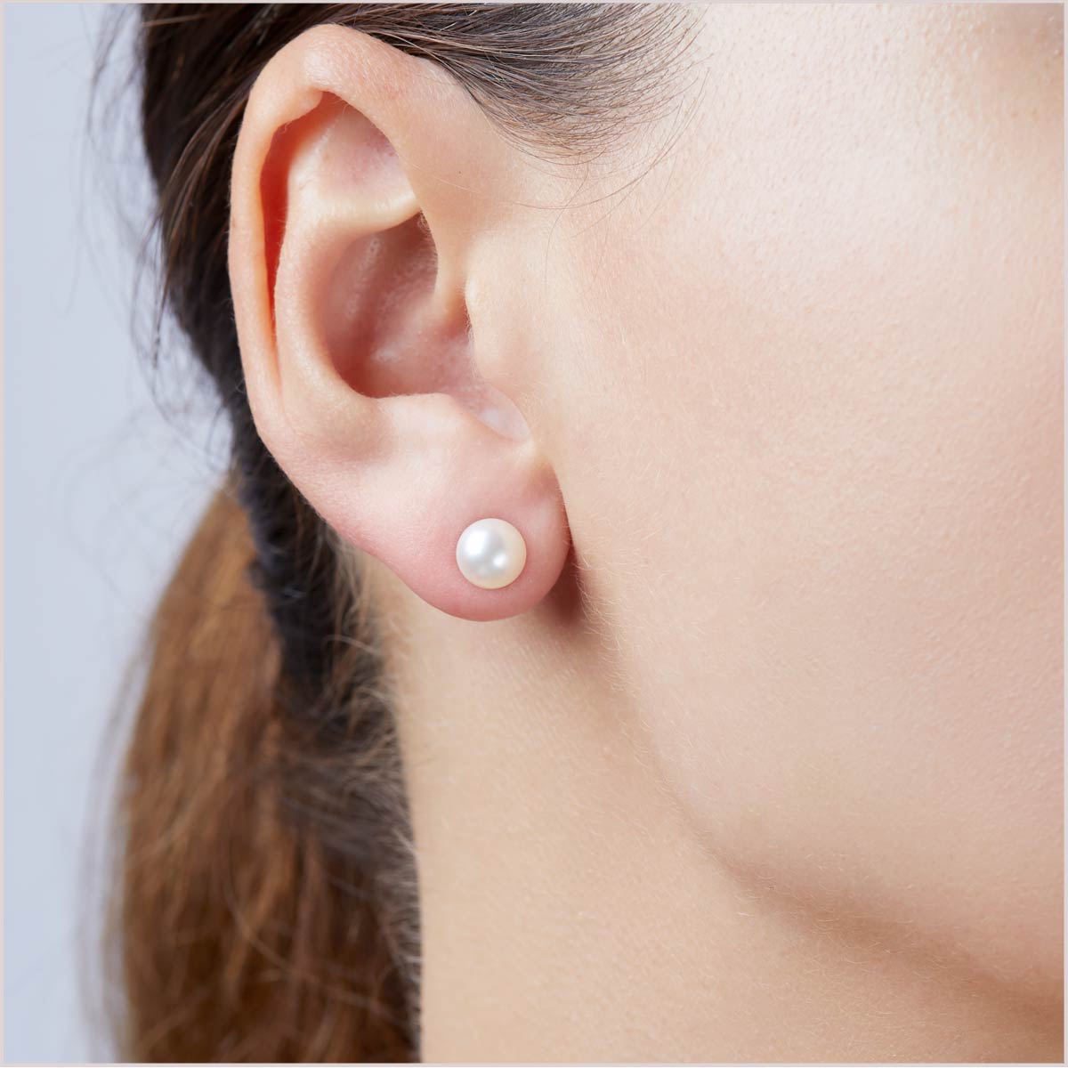 YOKO London 18ct Gold 7mm Cultured Freshwater Pearl Stud Earrings