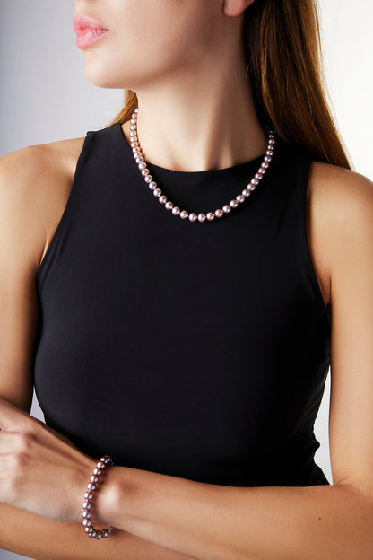 YOKO London 7mm Pink Cultured Freshwater Pearl Bracelet