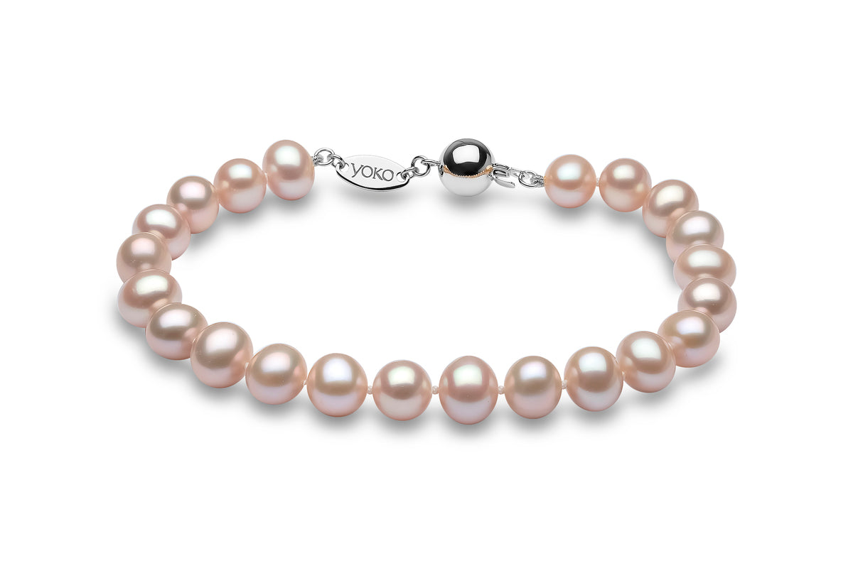 YOKO London 7mm Pink Cultured Freshwater Pearl Bracelet