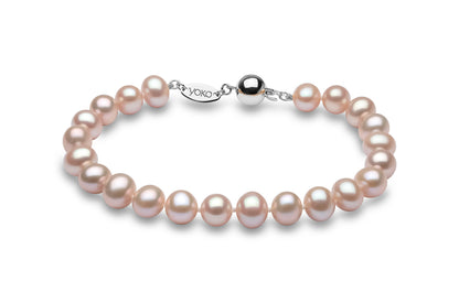 YOKO London 7mm Pink Cultured Freshwater Pearl Bracelet