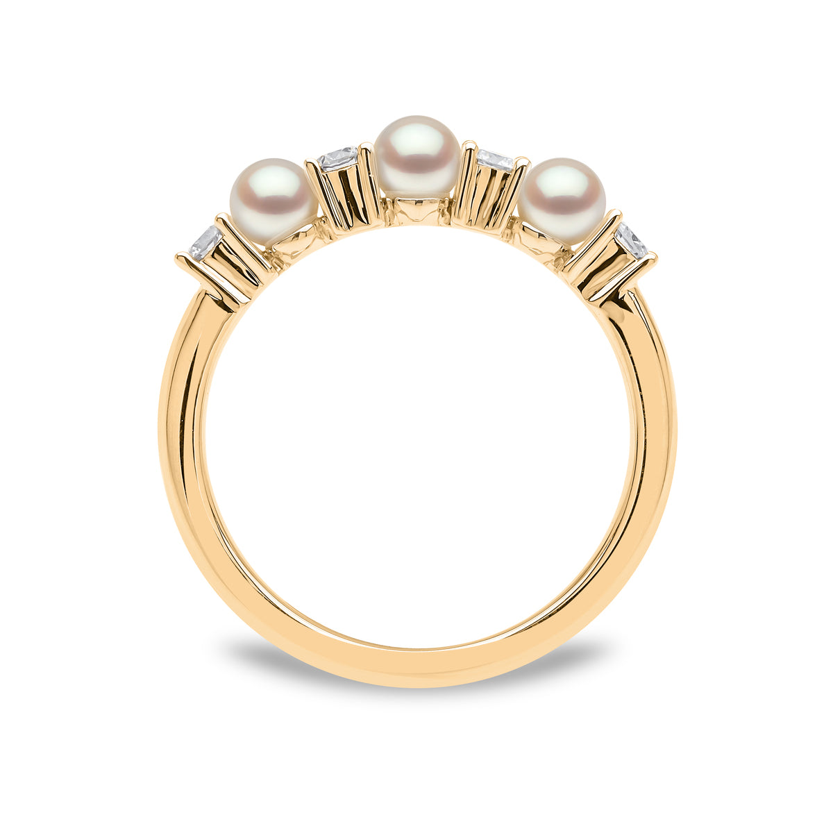 YOKO London Eclipse 18ct Gold, Pearl & Diamond Set Ring