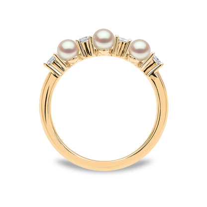 YOKO London Eclipse 18ct Gold, Pearl & Diamond Set Ring
