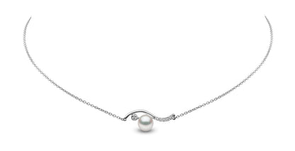 YOKO London Trend 18ct Gold, Pearl & Diamond Set Necklace