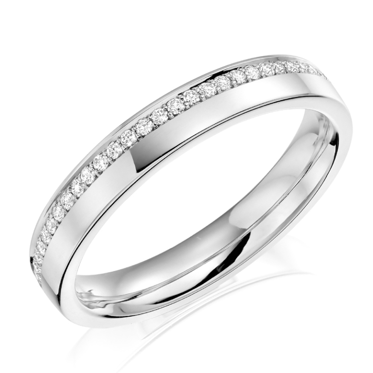 Charles Green & Son Lux Collection Platinum 0.12ct Brilliant Cut Diamond Ring