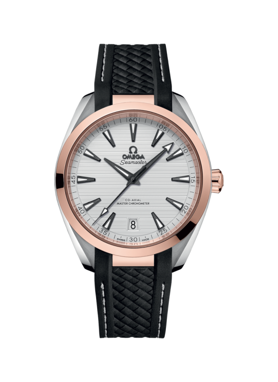 Omega Seamaster Aqua Terra 150M Co-Axial Master Chronometer Silver Dial Two Tone Mens 41mm Wristwatch 22022412102001