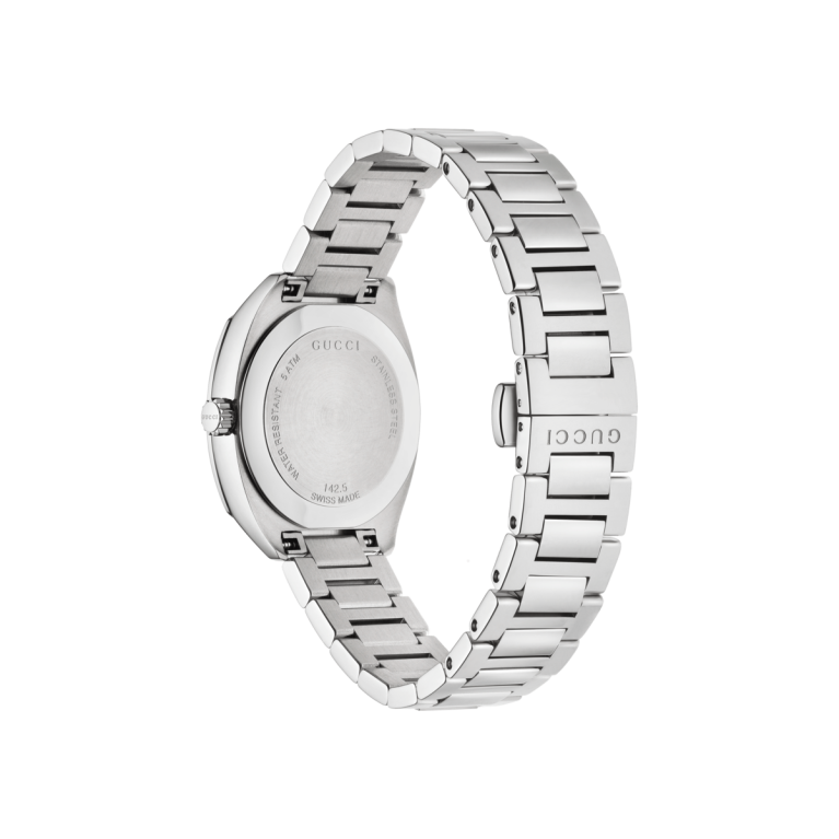 Gucci GG2570 Black Diamond Set Dial Stainless Steel Womens Quartz Watch YA142503