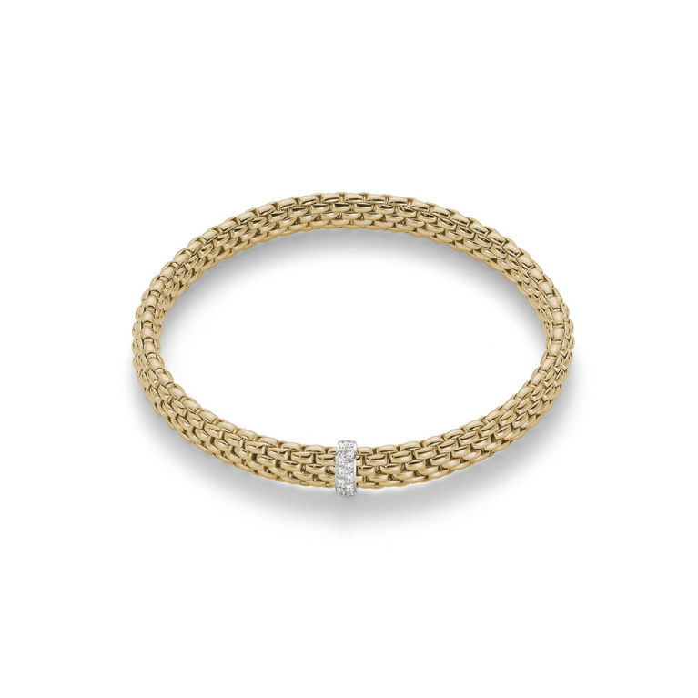 FOPE Flex'it Vendôme 18ct Gold & Diamond Bracelet 560BBBRM