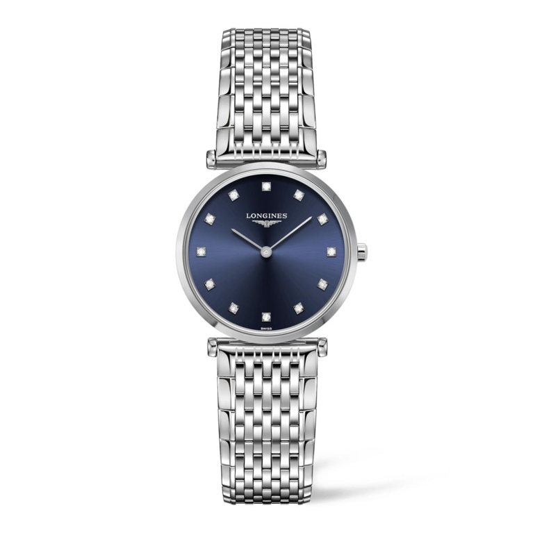 Longines La Grande Classique de Longines Blue Diamond Set Dial Stainless Steel Womens Quartz Watch L45124976
