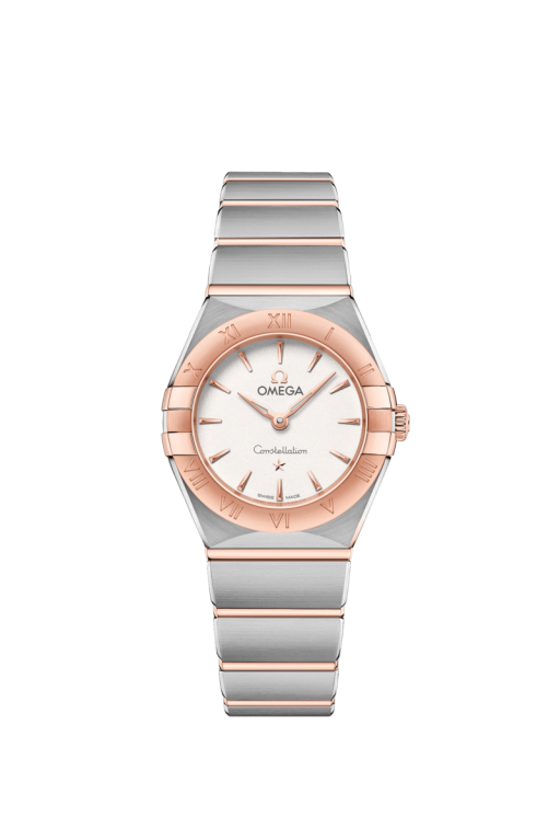 Omega Constellation Silver Dial Two Tone Womens Quartz Watch 25mm 13120256002001