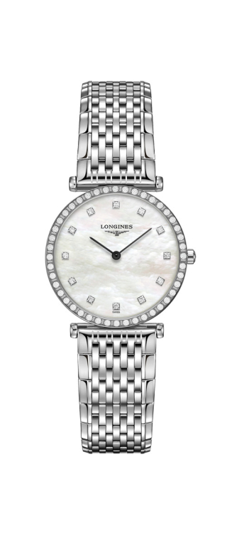 Longines La Grande Classique de Longines Mother of Pearl Dial Diamond Set Stainless Steel Womens Quartz Watch L45230876