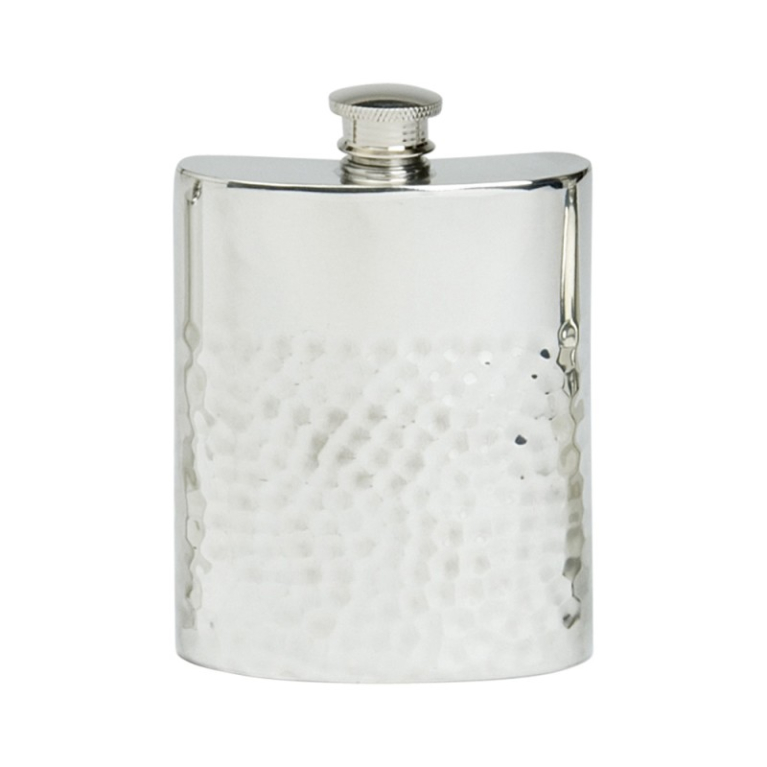 Pewter Hammered Pattern 6 fl oz/170cl Hip Flask