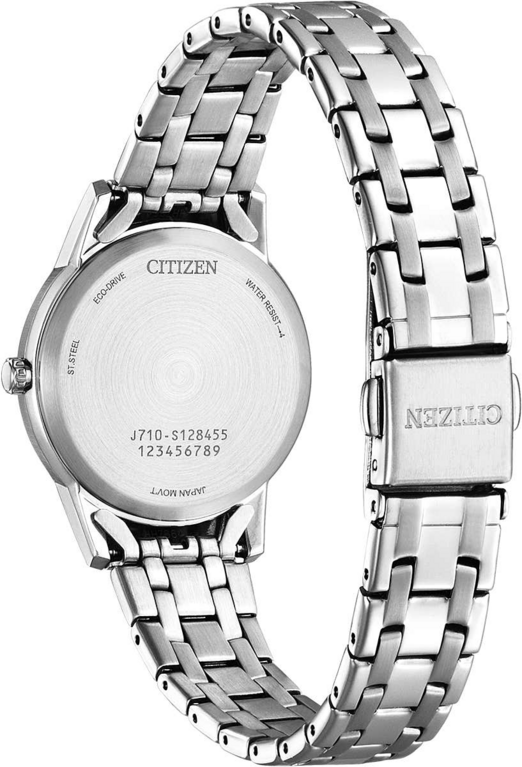 Citizen Eco-Drive Silhouette Crystal White Dial Stainless Steel Womens Watch FE1240-81A